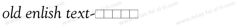 old enlish text字体转换